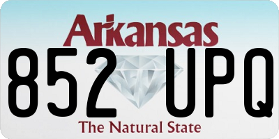 AR license plate 852UPQ