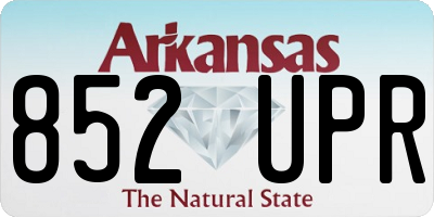 AR license plate 852UPR