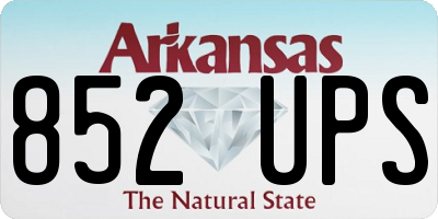 AR license plate 852UPS