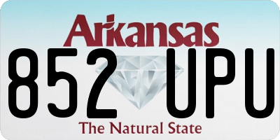 AR license plate 852UPU
