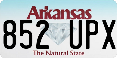 AR license plate 852UPX