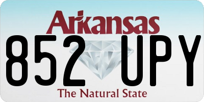 AR license plate 852UPY