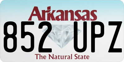 AR license plate 852UPZ