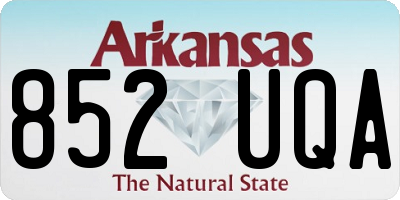AR license plate 852UQA