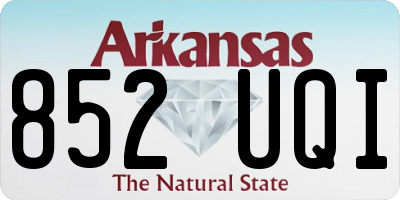 AR license plate 852UQI