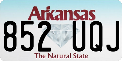 AR license plate 852UQJ