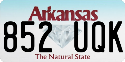 AR license plate 852UQK
