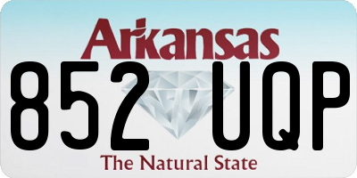 AR license plate 852UQP