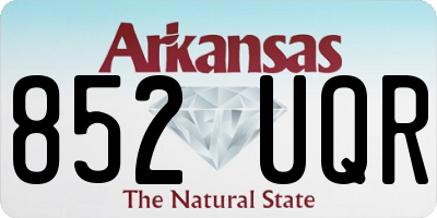 AR license plate 852UQR