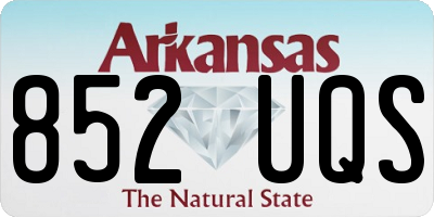 AR license plate 852UQS