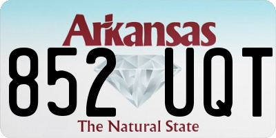 AR license plate 852UQT