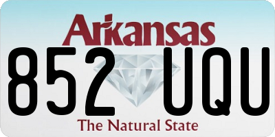 AR license plate 852UQU