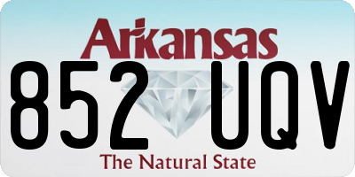 AR license plate 852UQV
