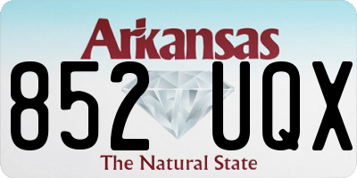 AR license plate 852UQX