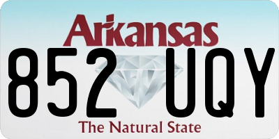 AR license plate 852UQY