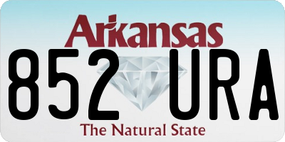 AR license plate 852URA