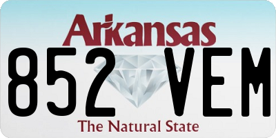 AR license plate 852VEM