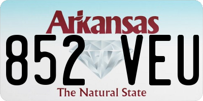 AR license plate 852VEU