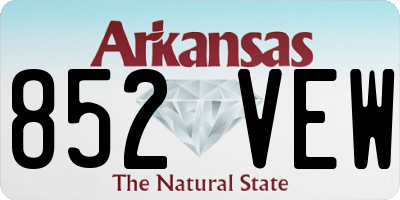 AR license plate 852VEW
