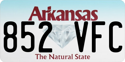 AR license plate 852VFC