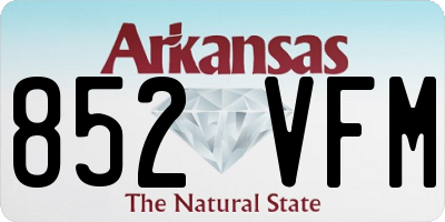 AR license plate 852VFM