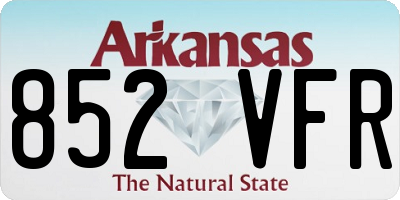 AR license plate 852VFR