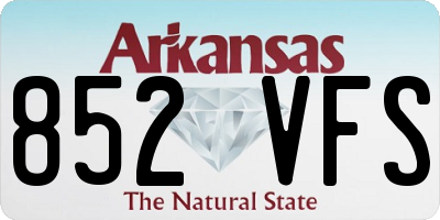 AR license plate 852VFS