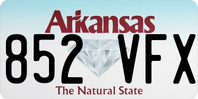 AR license plate 852VFX
