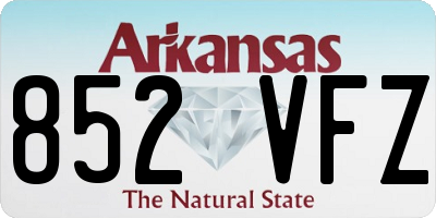 AR license plate 852VFZ