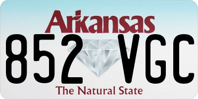 AR license plate 852VGC