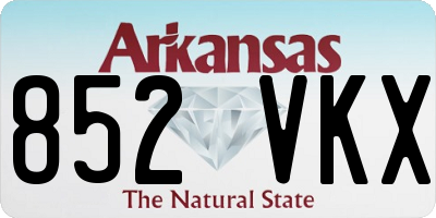 AR license plate 852VKX