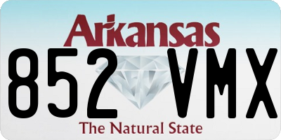 AR license plate 852VMX