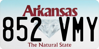 AR license plate 852VMY