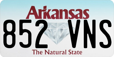 AR license plate 852VNS