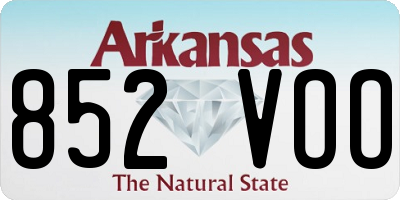 AR license plate 852VOO