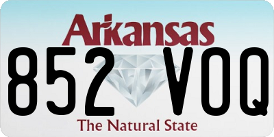 AR license plate 852VOQ