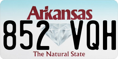 AR license plate 852VQH