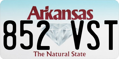 AR license plate 852VST