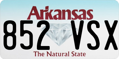 AR license plate 852VSX