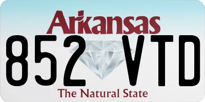 AR license plate 852VTD