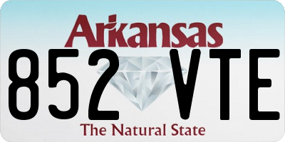 AR license plate 852VTE