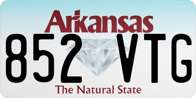 AR license plate 852VTG