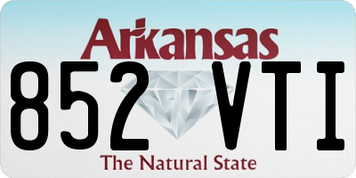AR license plate 852VTI
