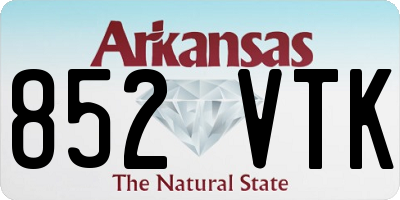 AR license plate 852VTK