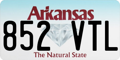 AR license plate 852VTL