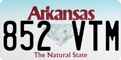 AR license plate 852VTM