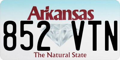 AR license plate 852VTN