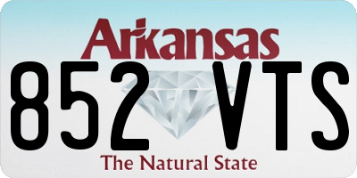 AR license plate 852VTS