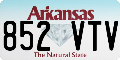 AR license plate 852VTV