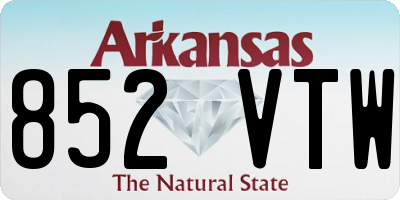 AR license plate 852VTW